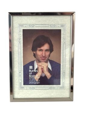 Vintage Burnes of Boston 5 x 7 Picture Photo Frame Silver Tone Metal  NWT NOS